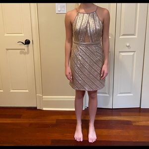 Gold cocktail dress worn once